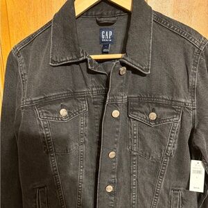 Faded black Gap jean jacket, size large, new with tags